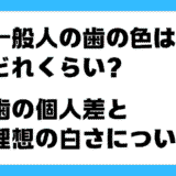 一般人 歯の色