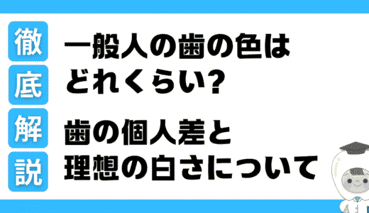 一般人の歯の色はどれくらい？歯の個人差と理想の白さを徹底解説